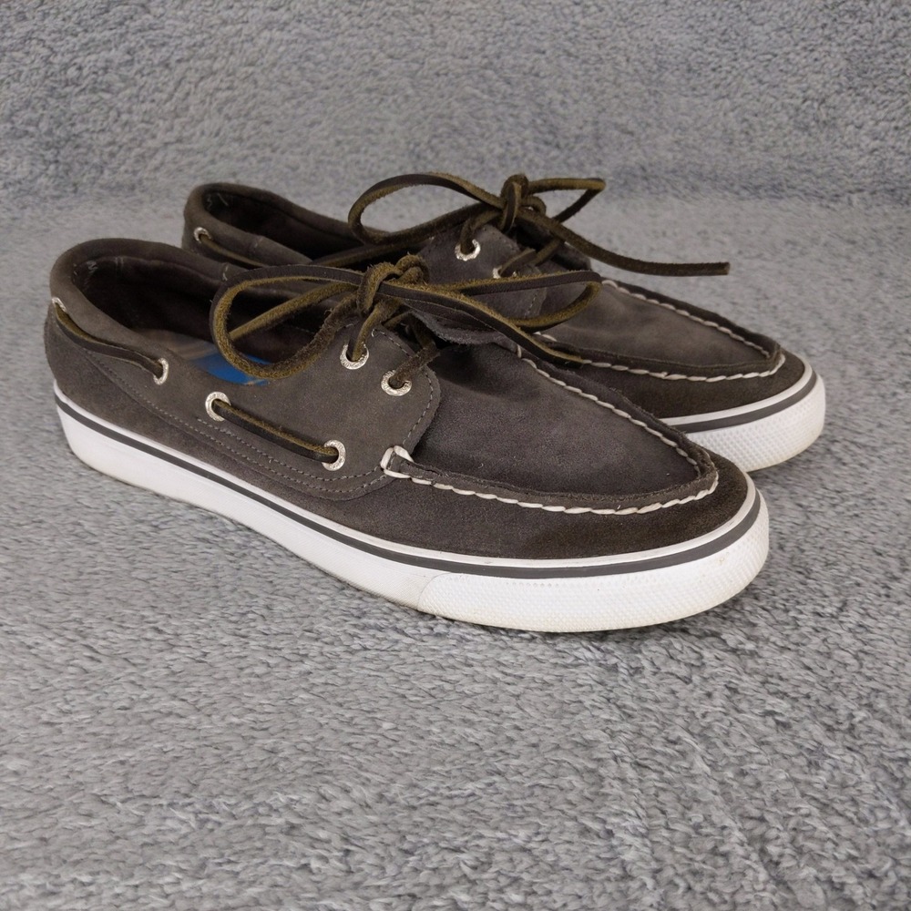 Sperry Top-Sider Boat Shoes‎ Women's 7.5M Gray Suede Leather Casual Lace Up